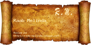 Raab Melinda névjegykártya